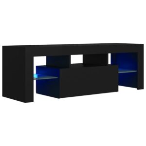 vidaXL TV-bänk med LED-belysning svart 120x35x40 cm - Bild 2