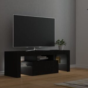 vidaXL TV-bänk med LED-belysning svart 120x35x40 cm - Bild 5