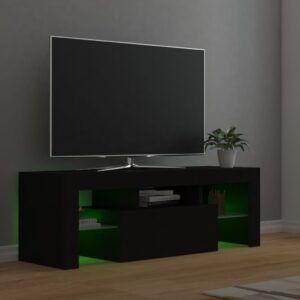 vidaXL TV-bänk med LED-belysning svart 120x35x40 cm - Bild 6