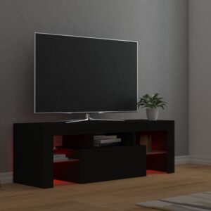 vidaXL TV-bänk med LED-belysning svart 120x35x40 cm - Bild 7