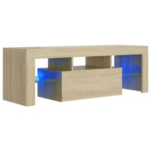 vidaXL TV-bänk med LED-belysning sonomaek 120x35x40 cm - Bild 2