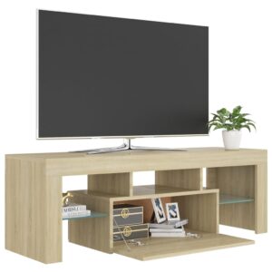 vidaXL TV-bänk med LED-belysning sonomaek 120x35x40 cm - Bild 3