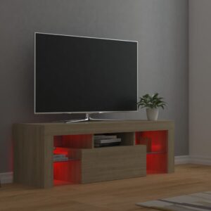 vidaXL TV-bänk med LED-belysning sonomaek 120x35x40 cm - Bild 6