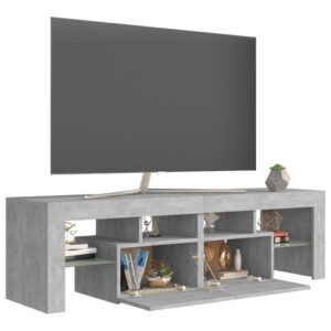 vidaXL Tv-bänk med LED-belysning betonggrå 140x36,5x40 cm - Bild 6