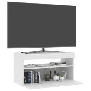 vidaXL Tv-bänk med LED-belysning vit 75x35x40 cm - Bild 3