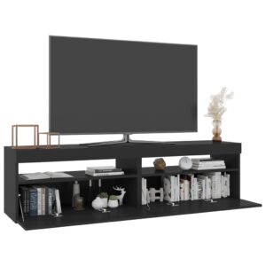 vidaXL Tv-bänkar med LED-belysning 2 st svart 75x35x40 cm - Bild 6