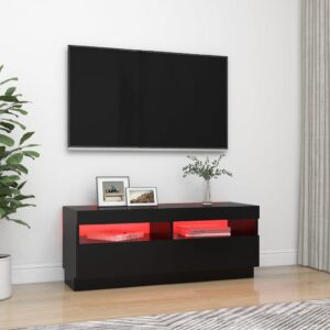 vidaXL TV-bänk med LED-belysning svart 100x35x40 cm - Bild 3