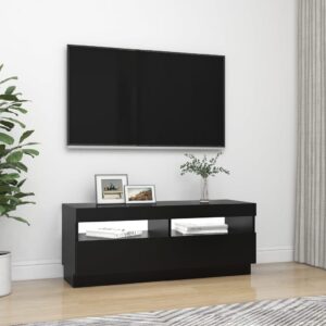 vidaXL TV-bänk med LED-belysning svart 100x35x40 cm - Bild 5