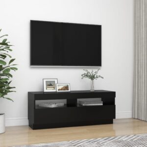 vidaXL TV-bänk med LED-belysning svart 100x35x40 cm - Bild 6