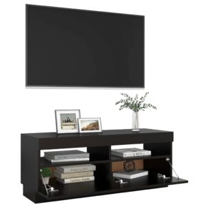 vidaXL TV-bänk med LED-belysning svart 100x35x40 cm - Bild 7