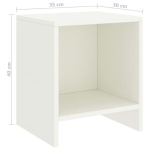 vidaXL Sängbord 2 st vit 35x30x40 cm massiv furu - Bild 7