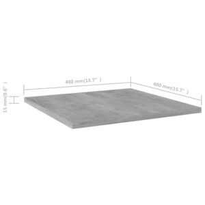 vidaXL Hyllplan 8 st betonggrå 40x40x1,5 cm konstruerat trä - Bild 5