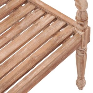 vidaXL Bataviastolar 2 st vit finish massiv teak - Bild 6