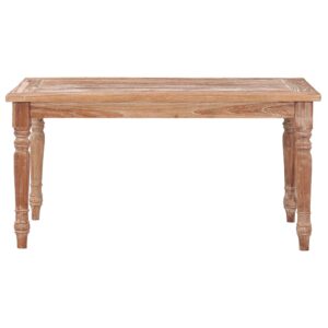 vidaXL Batavia-soffbord 90x50x45 cm vitkalkad massiv teak - Bild 2