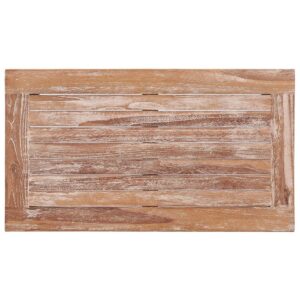 vidaXL Batavia-soffbord 90x50x45 cm vitkalkad massiv teak - Bild 4