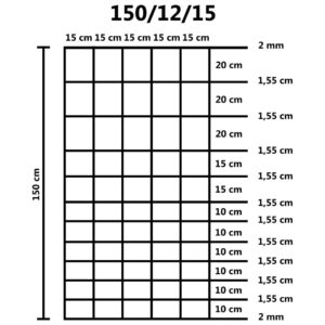 vidaXL Fårstängsel galvaniserat stål 50 m 150 cm silver - Bild 5