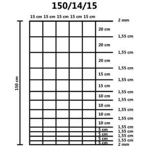 vidaXL Fårstängsel galvaniserat stål 50 m 150 cm silver - Bild 5