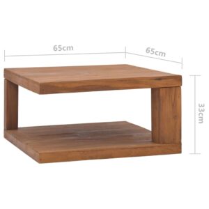 vidaXL Soffbord 65x65x33 cm massiv teak - Bild 8