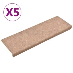 vidaXL Trappstegsmattor 5 st brun 65x21x4 cm brodyr - Bild 2