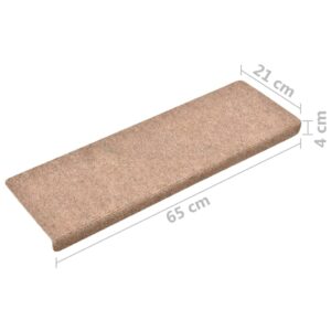 vidaXL Trappstegsmattor 5 st brun 65x21x4 cm brodyr - Bild 6