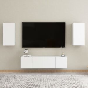 vidaXL Tv-bänkar 2 st vit 30,5x30x60 cm konstruerat trä - Bild 7