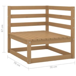 vidaXL Hörnsektion till pallsoffa 2 st honungsbrun massiv furu - Bild 7