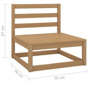 vidaXL Hörnsektion till pallsoffa 2 st honungsbrun massiv furu - Bild 6