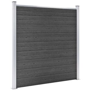 vidaXL Staketpanel WPC 353x186 cm svart - Bild 3