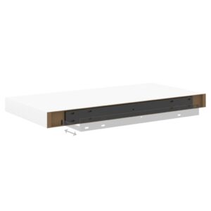 vidaXL Svävande vägghyllor 2 st ek och vit 50x23x3,8 cm MDF - Bild 8