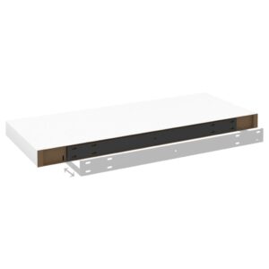 vidaXL Svävande vägghyllor 4 st ek och vit 60x23,5x3,8 cm MDF - Bild 8