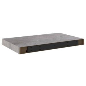 vidaXL Svävande vägghyllor 2 st betonggrå 50x23x3,8 cm MDF - Bild 7