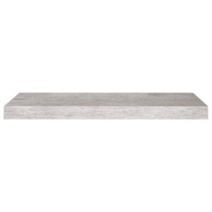 vidaXL Svävande vägghyllor 4 st betonggrå 60x23,5x3,8 cm MDF - Bild 5