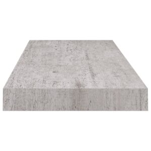 vidaXL Svävande vägghyllor 4 st betonggrå 60x23,5x3,8 cm MDF - Bild 6