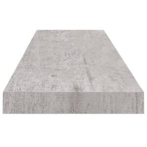 vidaXL Svävande vägghyllor 4 st betonggrå 90x23,5x3,8 cm MDF - Bild 6