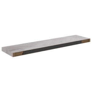 vidaXL Svävande vägghyllor 4 st betonggrå 90x23,5x3,8 cm MDF - Bild 7