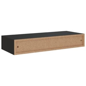 vidaXL Väggmonterad låda 2 st svart 60x23,5x10 cm MDF - Bild 7