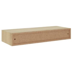 vidaXL Vägglådor ek och vit 2 st 60x23,5x10 cm MDF - Bild 7