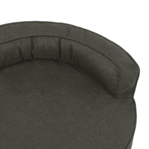 vidaXL Ergonomisk hundmadrass 75x53 cm linnelook fleece mörkgrå - Bild 6