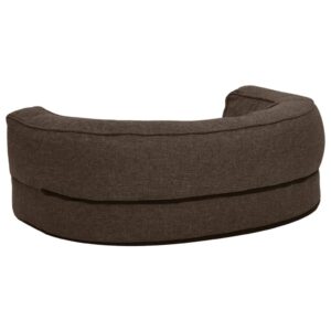 vidaXL Ergonomisk hundmadrass 60x42 cm linnelook fleece brun - Bild 5