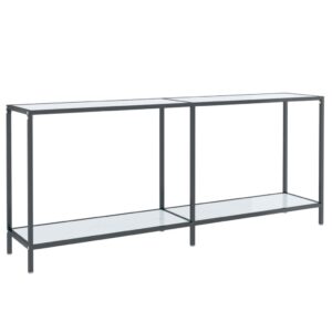 vidaXL Konsolbord vit 180x35x75,5 cm härdat glas - Bild 2