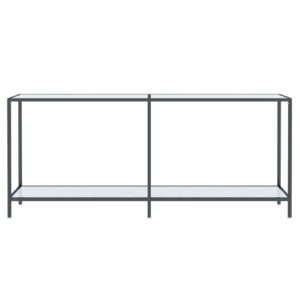 vidaXL Konsolbord vit 180x35x75,5 cm härdat glas - Bild 3