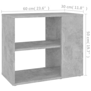 vidaXL Bokhylla betonggrå 60x30x50 cm konstruerat trä - Bild 6