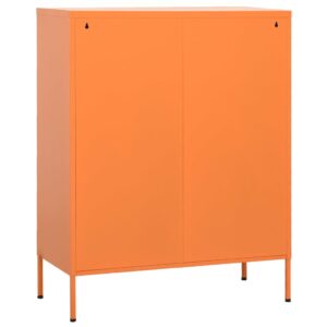 vidaXL Förvaringsskåp orange 80x35x101,5 cm stål - Bild 7