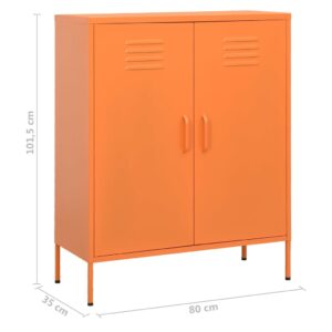 vidaXL Förvaringsskåp orange 80x35x101,5 cm stål - Bild 9