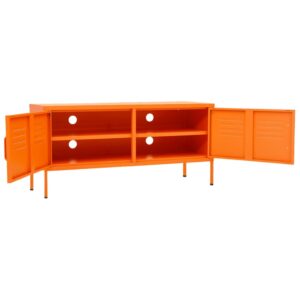 vidaXL Tv-bänk orange 105x35x50 cm stål - Bild 8