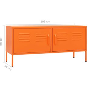 vidaXL Tv-bänk orange 105x35x50 cm stål - Bild 10