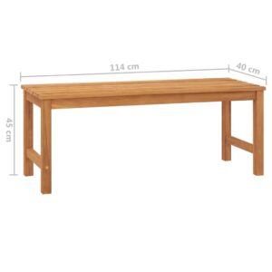 vidaXL Trädgårdsbänk 114 cm massiv teak - Bild 6