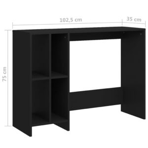 vidaXL Datorbord svart 102,5x35x75 cm konstruerat trä - Bild 6