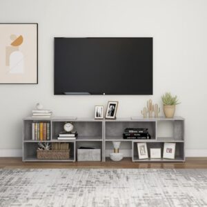 vidaXL TV-bänk betonggrå 149x30x52 cm spånskiva - Bild 3