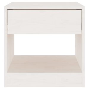 vidaXL Sängbord 40x31x40 cm massiv furu vit - Bild 5